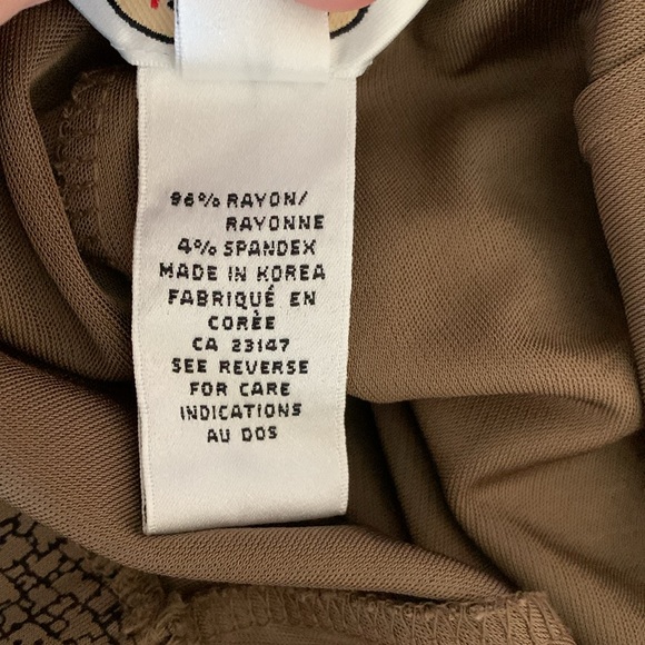 Talbots Elastic Waist Abstract Print Trousers - Picture 6 of 7